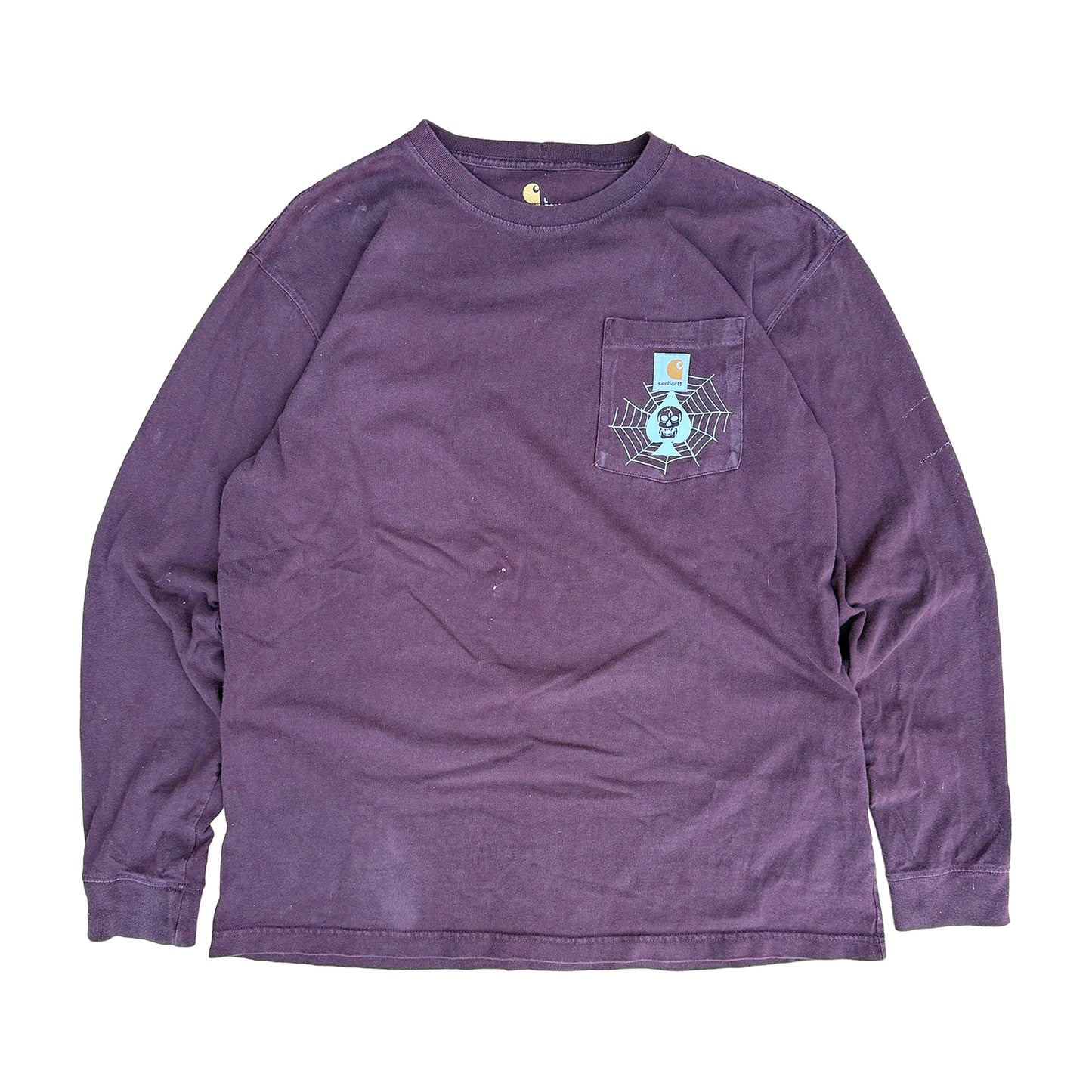 Vintage Longsleeve Carhartt Pocket T Shirt - Burgundy