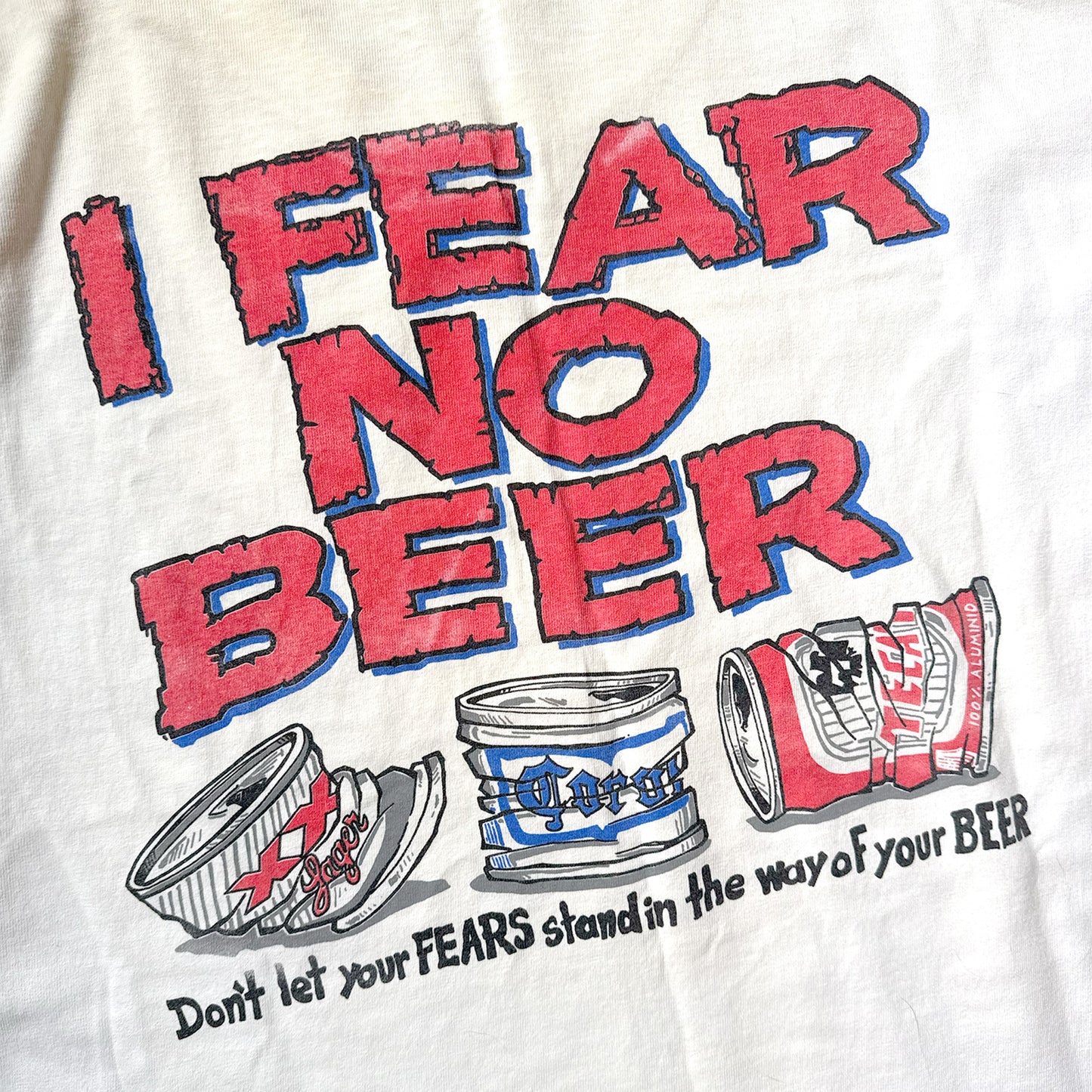 Vintage "I Fear No Beer" T Shirt - White