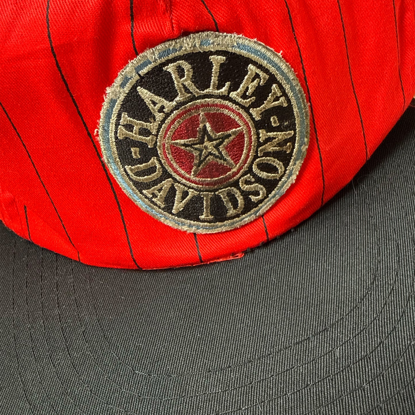 Harley Davidson Cap - Red/Black Pinstripe