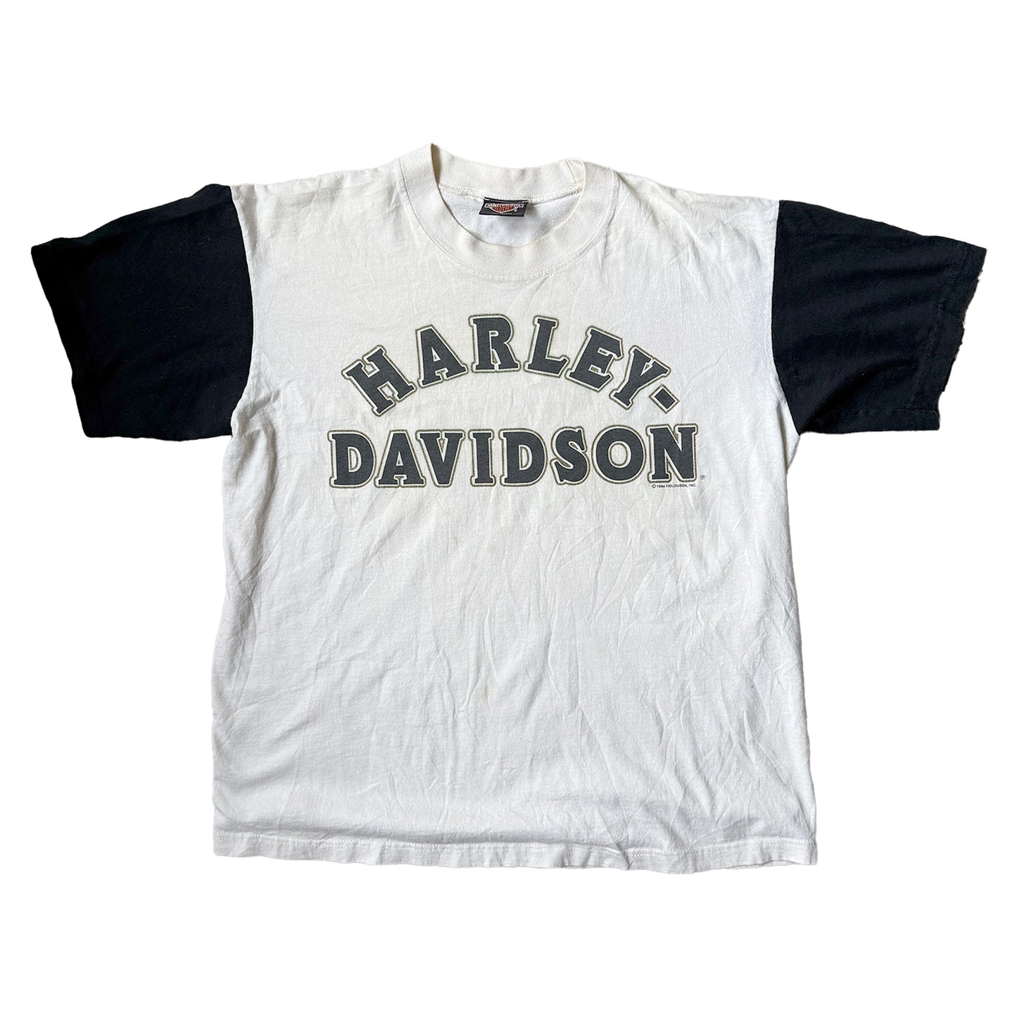 Vintage 1994 Harley Davidson T Shirt - Off White/Black