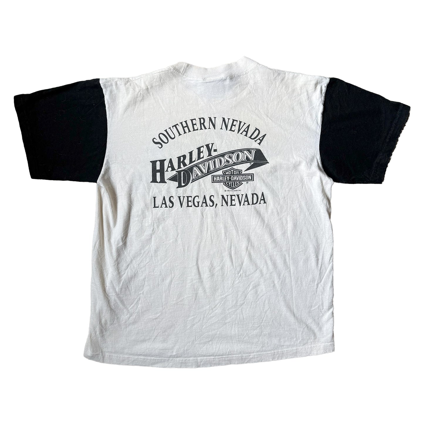 Vintage 1994 Harley Davidson T Shirt - Off White/Black