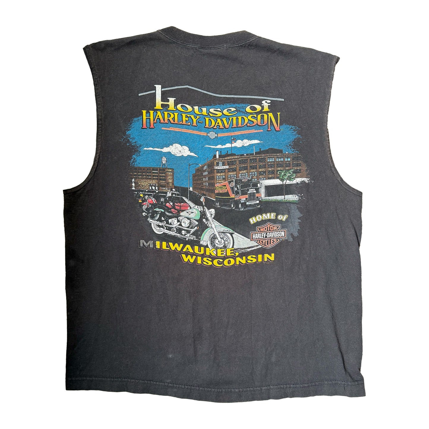 Vintage 1997 Harley Davidson Vest - Black