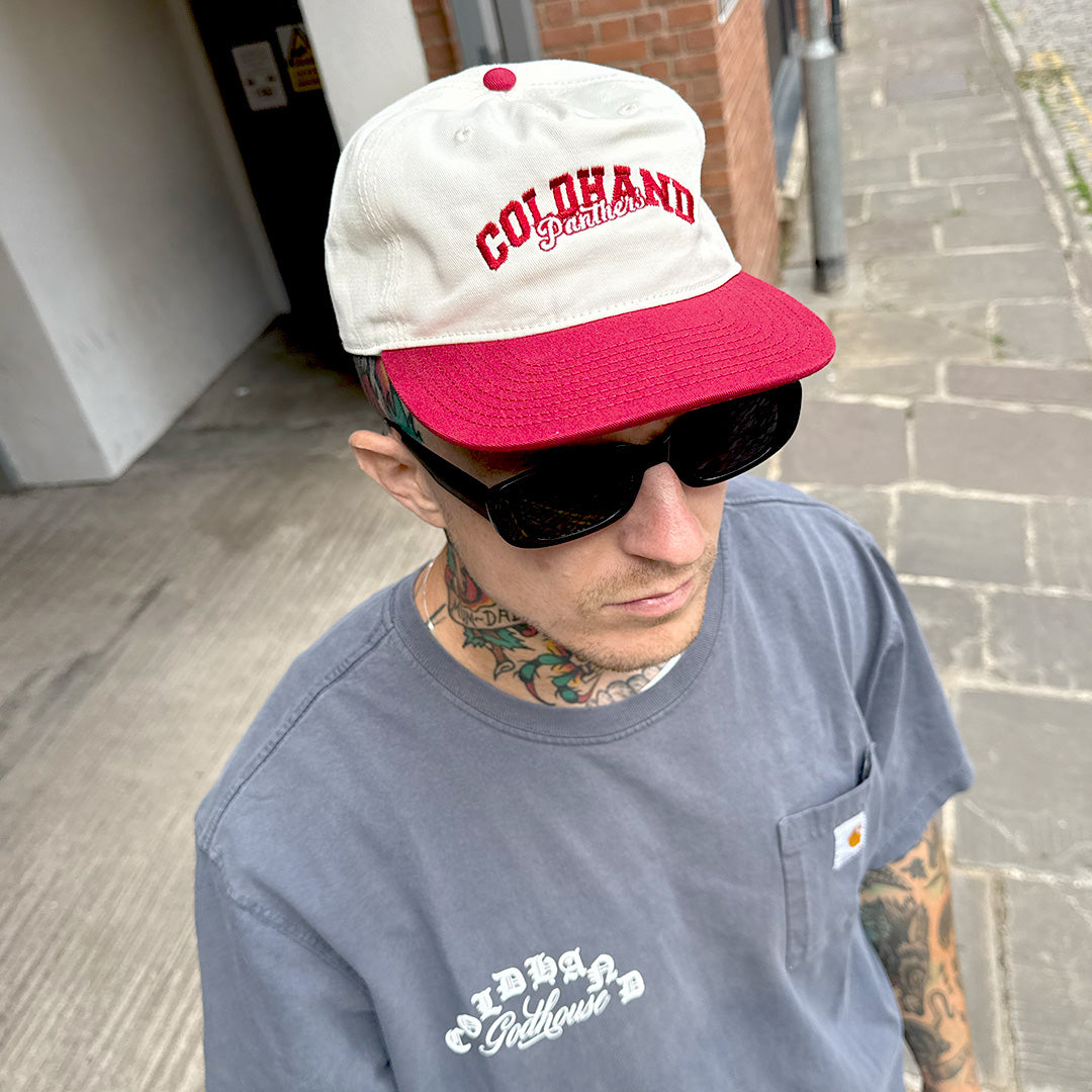 Panthers Cap - Red/Cream